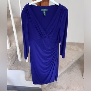 Lauren by Ralph Lauren gorgeous purple dress size 8, worn once like new!